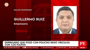 Empresario que posó con policías negó vínculos con Los Pulpos. Foto y video: América Noticias