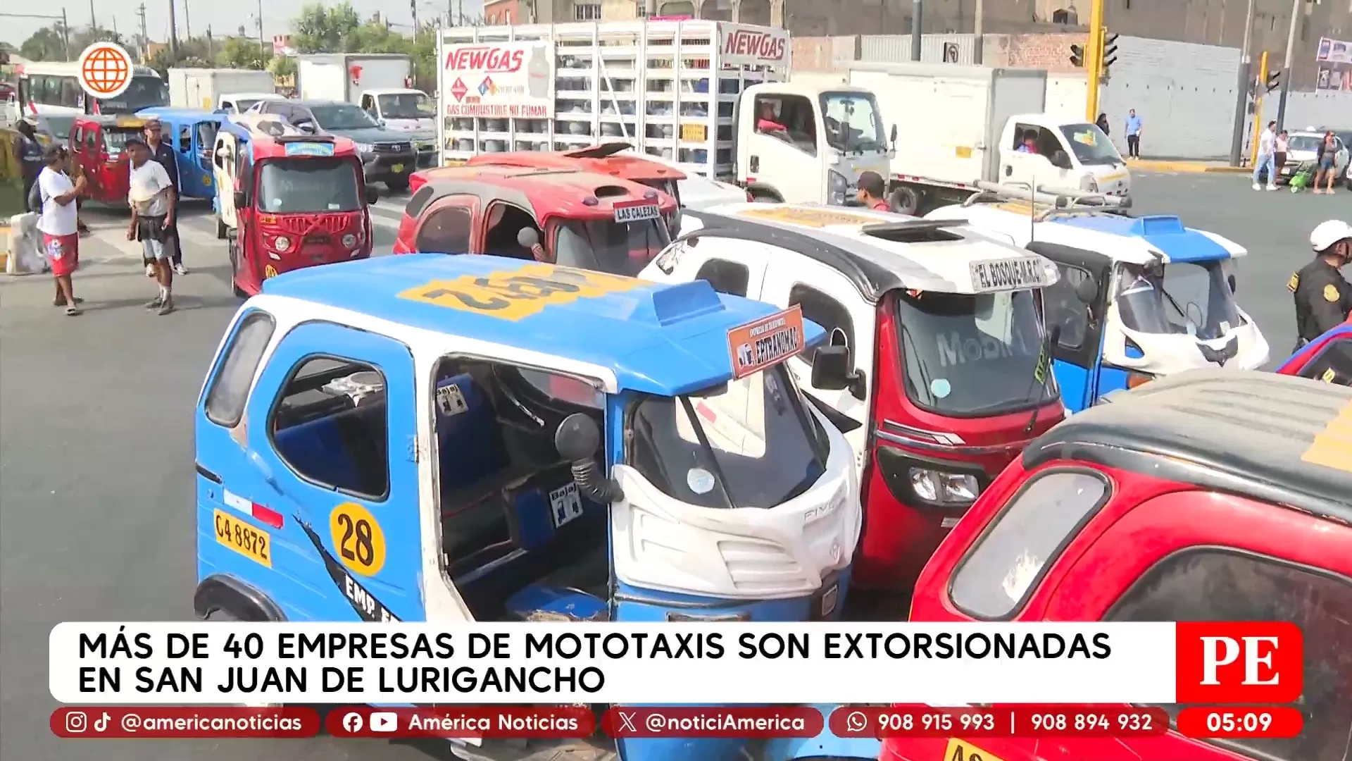 Más de 40 empresas de mototaxis son extorsionadas en San Juan de Lurigancho. Foto: América Noticias Más de 40 empresas de mototaxis son extorsionadas en San Juan de Lurigancho. Foto: América Noticias