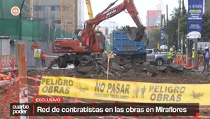 Una serie de obras públicas en Miraflores están siendo adjudicadas a empresas con vínculos familiares y antecedentes comunes. Video: Cuarto Poder