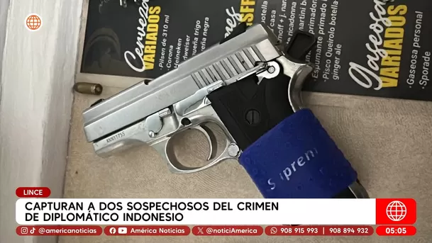 Encuentran arma que fue usada para asesinar a diplomático indonesio. Foto: Unidad de investigación