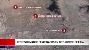 Restos humanos cercenados en tres puntos de Lima.