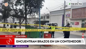 Encuentran extremidades humanas en un contenedor en Huachipa. Foto y video: América Noticias