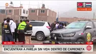 Encuentran a pareja sin vida dentro de una camioneta en Huachipa