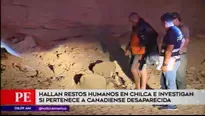 Restos hallados en Chilca. América Noticias