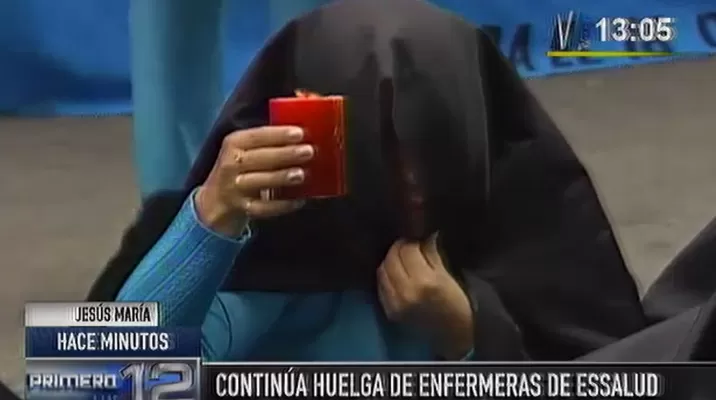 Enfermeras se vistieron de negro / Captura: Canal N Enfermeras se vistieron de negro / Captura: Canal N