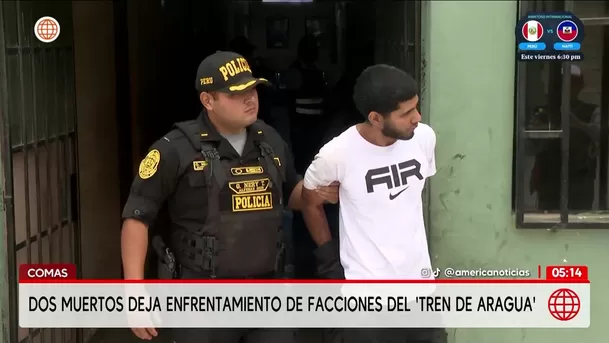 Enfrentamiento de facciones del Tren de Aragua deja dos muertos en Comas. Foto: América Noticias