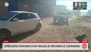 Enfrentamiento en Puno por decomiso de contrabando. Foto y video: América Noticias