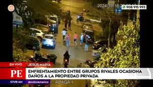 Enfrentamientos entre grupos rivales en Jesús María. Foto y video: América Noticias