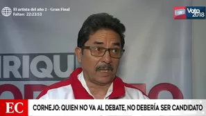 Enrique Cornejo, candidato a Lima por Democracia Directa. Foto: captura de TV