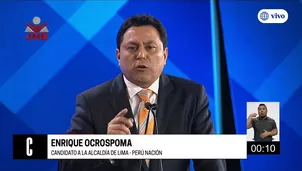 Enrique Ocrospoma, candidato por Perú Nación. Foto: captura de TV