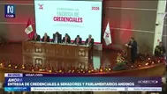 JNE: Entregan credenciales a senadores y parlamentarios andinos
