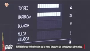 El bloque de Fuerza Popular y Renovación Popular, con Miguel Torres al frente, logró la presidencia del Senado tras una ajustada definición. Video: Cuarto Poder