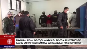 Fueron 16 internos que hablaban por celular y que han sido enviados al penal de Cochamarca