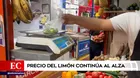 Escasez de limón sigue elevando su precio