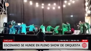 Escenario se cae en Chiclayo durante concierto por aniversario de Puerto Eten. Foto y video: América Noticias