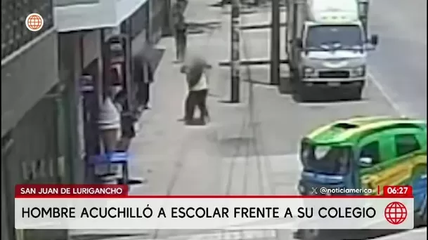 Hombre acuchilla a escolar frente a colegio en SJL y huye/ América Noticias Hombre acuchilla a escolar frente a colegio en SJL y huye/ América Noticias