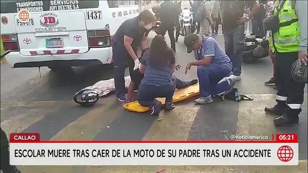 Escolar de 6 años muere en accidente de moto en el Callao. Foto: América Noticias Escolar de 6 años muere en accidente de moto en el Callao. Foto: América Noticias