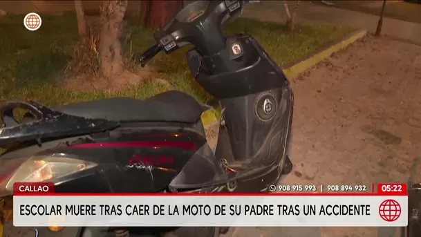 Escolar de 6 años muere en accidente de moto en el Callao. Foto: América Noticias Escolar de 6 años muere en accidente de moto en el Callao. Foto: América Noticias