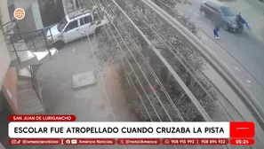 Escolar atropellado al cruzar pista en San Juan de Lurigancho. Foto y video: América Noticias