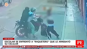 Escolar enfrenta a raquetero que le robó el celular en Los Olivos. Foto y video: América Noticias