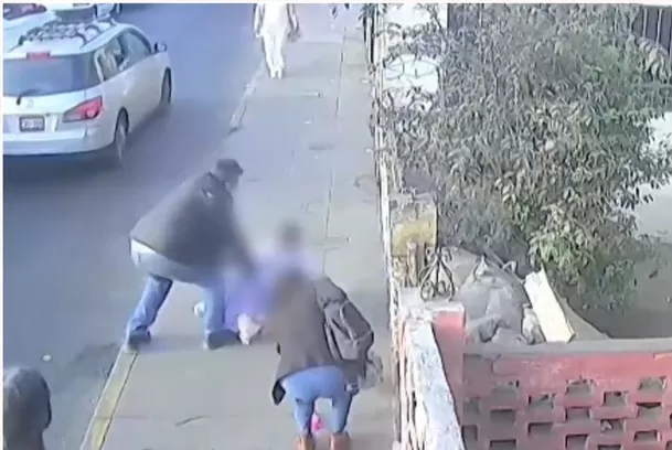 Escolar se desmaya tras ser asaltada cuando intentaba subir a un bus. Foto: América Noticias