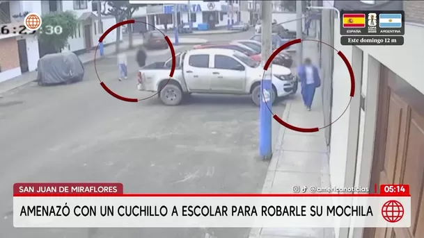 Escolar se enfrenta a ladrón armado en San Juan de Miraflores. Foto: América Noticias Escolar se enfrenta a ladrón armado en San Juan de Miraflores. Foto: América Noticias