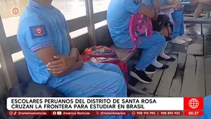 Escolares de Santa Rosa cruzan a Brasil para ir al colegio. Foto y video: América Noticias