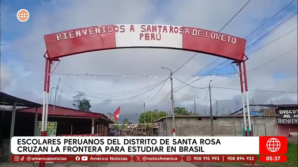 Escolares de Santa Rosa cruzan a Brasil para ir al colegio. Foto: América Noticias