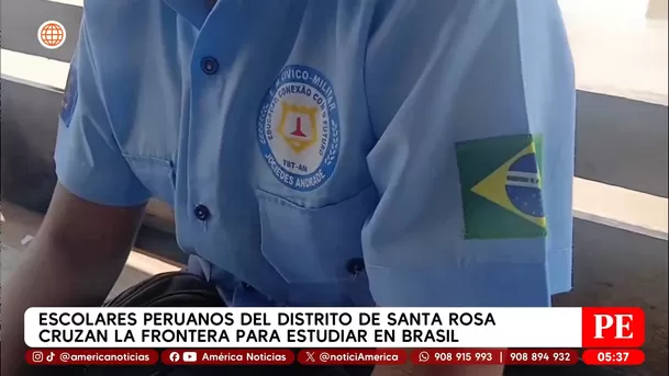 Escolares de Santa Rosa cruzan a Brasil para ir al colegio. Foto: América Noticias