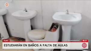 Escolares estudiarán en baños por falta de aulas en Piura. Foto y video: América Noticias