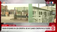 Escolares de Santa Anita estudian en losas deportivas