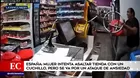 España: Mujer intentó asaltar tienda con un cuchillo pero sufrió un ataque de ansiedad