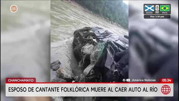 Esposo de cantante folklórica muere tras caer auto al río en Chanchamayo. Foto: América Noticias