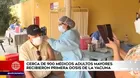 Cerca de 900 médicos adultos mayores recibieron primera dosis de la vacuna