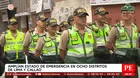 Prorrogan estado de emergencia en Lima y Callao por 30 días