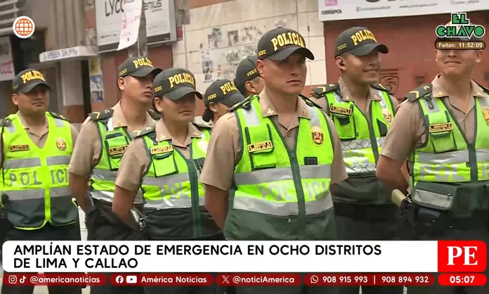 Ejecutivo extiende estado de emergencia en Lima y Callao