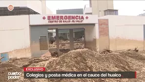 El Estado invirtió millones de soles en levantar colegios y centros de salud en zonas donde pasan los huaicos en Lima Este. Video: Cuarto Poder