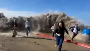 Olas de gran tamaño arrastraron a personas en California, EE. UU. - Foto y video: América Noticias