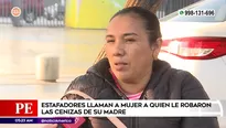 Mujer pide devolución de cenizas de su madre. Foto y video: América Noticias