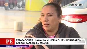 Mujer pide devolución de cenizas de su madre. Foto y video: América Noticias