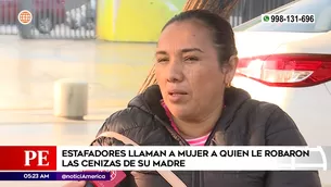 Mujer pide devolución de cenizas de su madre. Foto y video: América Noticias