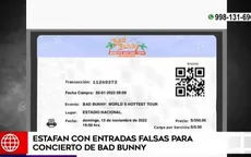 Estafan con entradas falsas para concierto de Bad Bunny - Noticias de jurado-nacional-elecciones