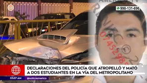 Policía atropelló y mató a dos adolescentes. Foto y video: América Noticias