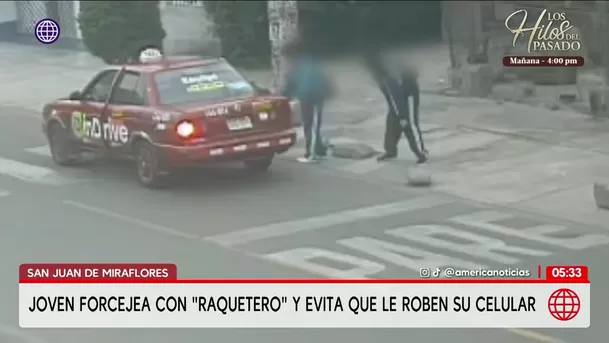 Estudiante evita robo de celular en San Juan de Miraflores. Foto: América Noticias Estudiante evita robo de celular en San Juan de Miraflores. Foto: América Noticias