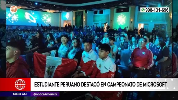 Estudiante peruano destacó en campeonato de Microsoft. Foto: América Noticias