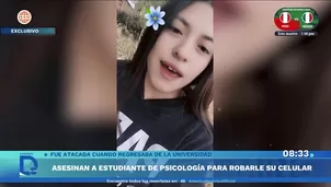 Estudiante de psicología fue asesinada con arma blanca por un celular en SJL. Foto y video: Domingo al día