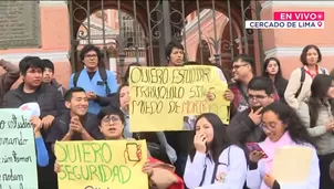 La comunidad estudiantil espera que el Ministerio del Interior cumpla con su promesa y brinde la seguridad necesaria. / Video: Canal N