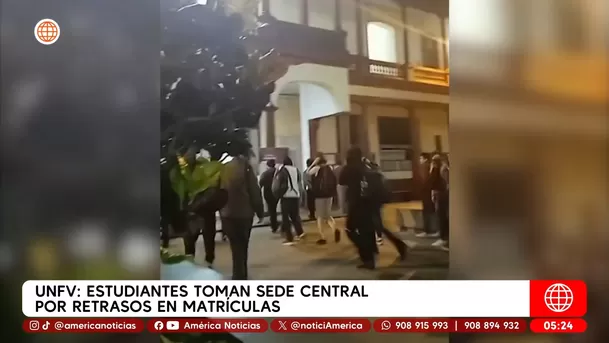UNFV: Estudiantes toman sede central por retrasos en matrículas. Foto: América Noticias