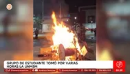 Estudiantes tomaron San Marcos y bloquearon vía exigiendo cambios