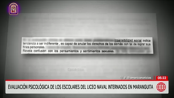 Evaluación psicológica de los escolares del Liceo Naval internados en Maranguita. Foto: Unidad de investigación Evaluación psicológica de los escolares del Liceo Naval internados en Maranguita. Foto: Unidad de investigación